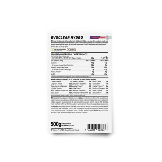 HSN Evoclear Hydro Bebida Energética 500g