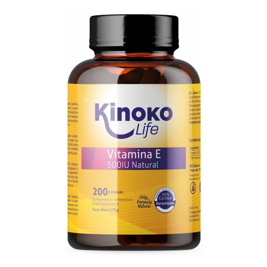 Kinoko Life Vitamine E 500IU Naturelle 200caps