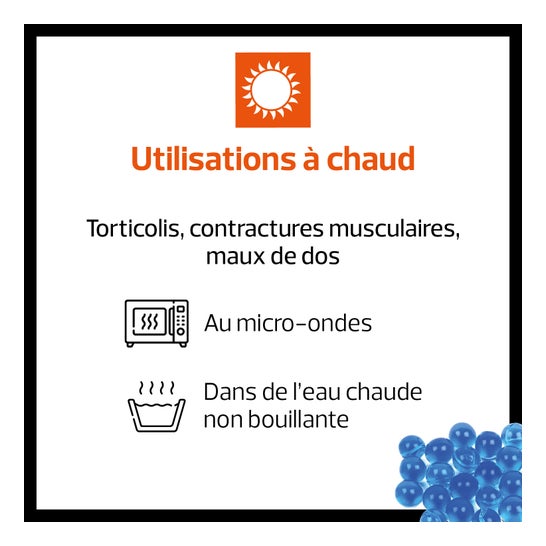 Actipoche Coussin Thermique Chaud/Froid Cervicales Et Trapèzes Microbilles 24x40cm