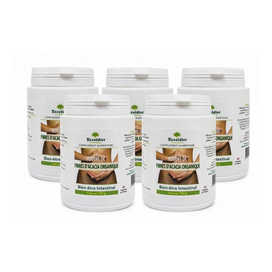 Exceldiet Pharma Poudres de Fibres d’Acacia 5 x 150 g