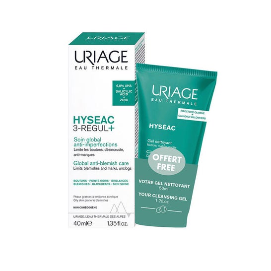 Uriage Hyseac 3 Regul+ Soin Global 40ml + Gel Nettoyant 50ml