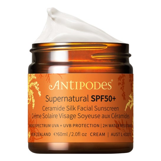 Antipodes Supernatural Crème Solaire Visage Aux Céramides SPF50+ 60ml