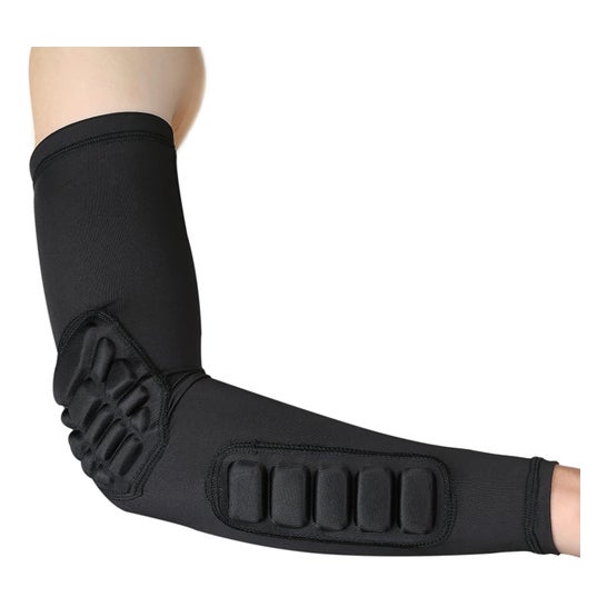 Coudière, Protège Coude Élastique Compression Réglable Noir Et