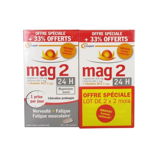 Mag 2 24H Magnésium Marin 2x60 Comprimés