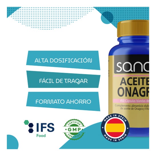 Sanon Aceite De Onagra 697mg 450 Capsules