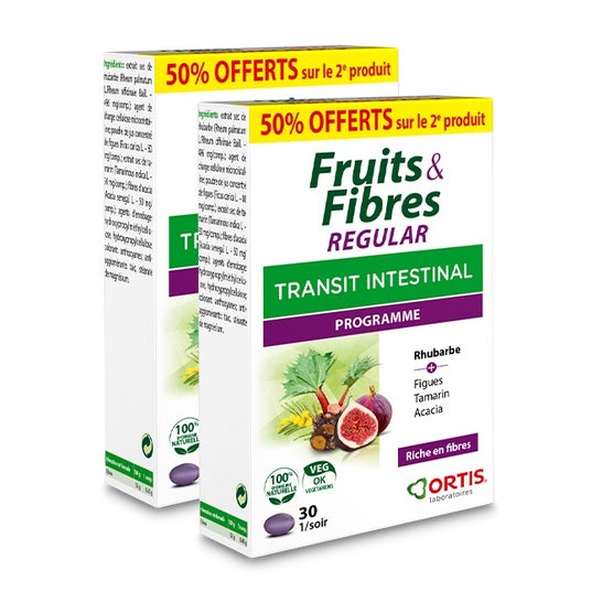 Ortis Fruits&Fibres Regular Transit Intestinal 2x30 Comprimés