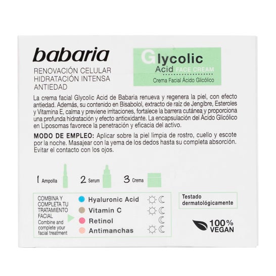 Babaria Crema Renovación Celular Ácido Glicólico 50ml