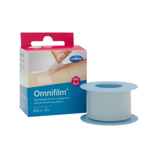 Omnifilm® Ruban adhésif hypoallergénique transparent 5m x 2,5cm