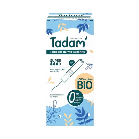 Tadam' Tampones Dermo-Sensitives Con Aplicador Super 14 uds