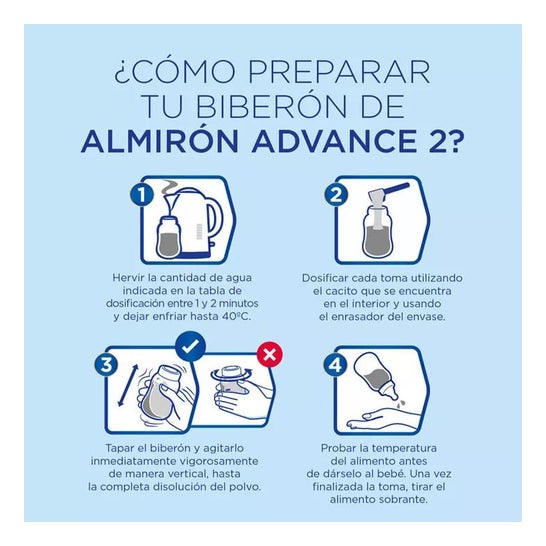 Almirón Advance 2 Lait pour la Continuation 800g Almirón Advance 2 Lait pour la Continuation 800g