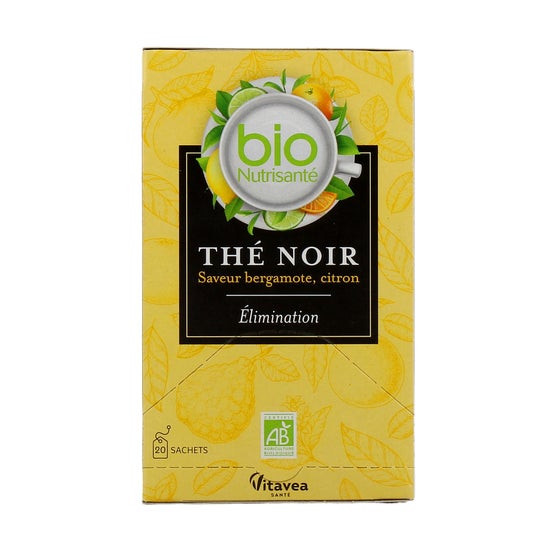 Nutrisanté Thé Noir Élimination Bergamote Citron Bio 20 Sachets