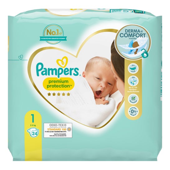 Pampers Couche Premium Protection Taille 1 24uts
