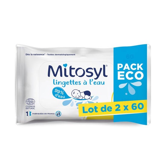 Mitosyl Pack Eco Lingettes à l'Eau 2x60uts