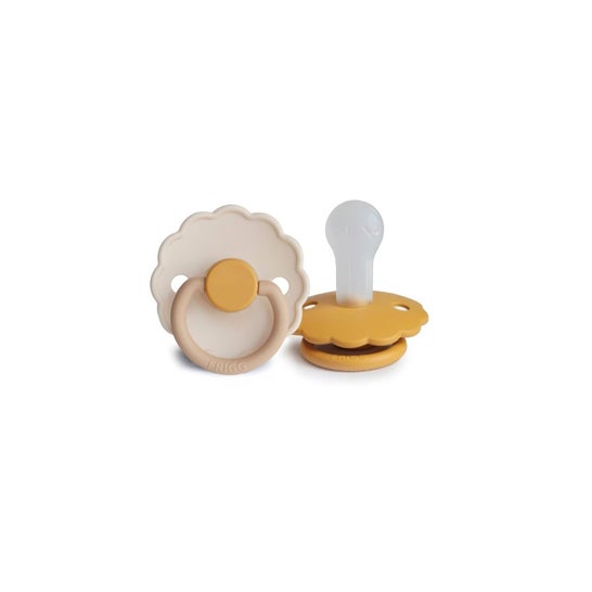 Frigg Daisy Silicone Pacifier Chamomile Honey 0M+ 2uts