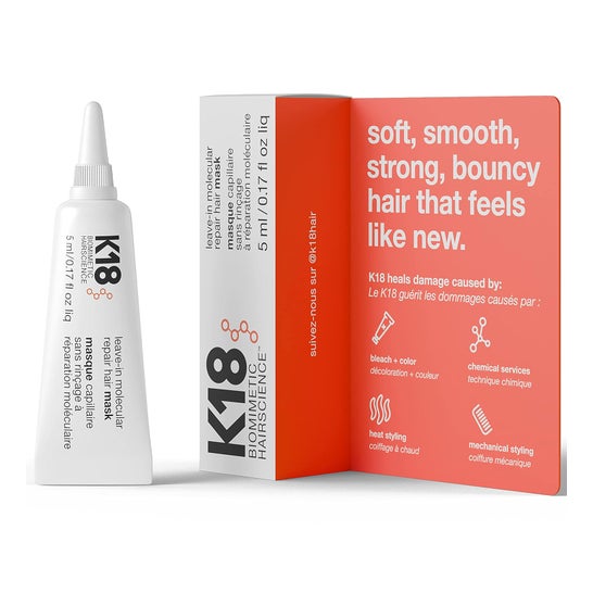 K18 Masque Capillaire Réparation Moléculaire Sans Rinçage 5 ml