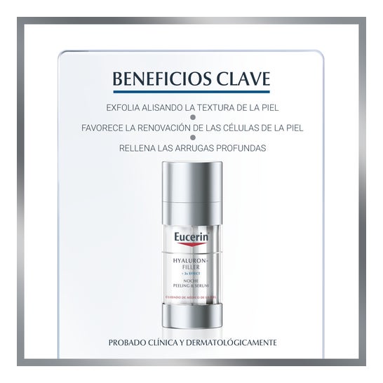 Eucerin Hyaluron Filler Peeling &amp; Sérum Sérum Nuit 30 Ml