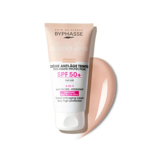 Byphasse Crème Visage Anti-Age Couleur Spf50 #Medium 50ml