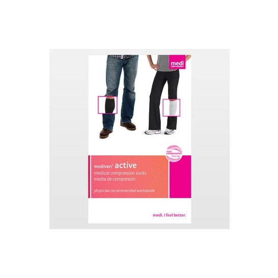 Mediven Active 20 Bas Jarret Homme Charbon Taille 3L 1 Paire