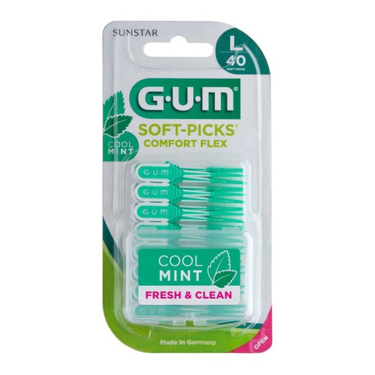 Gum Soft Picks Comfort Flex Cool Mint Large 40 Unités