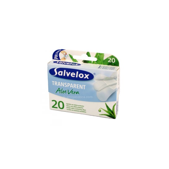 Salvelox Pansement adhésif transparent à l'aloe vera 20 Unités
