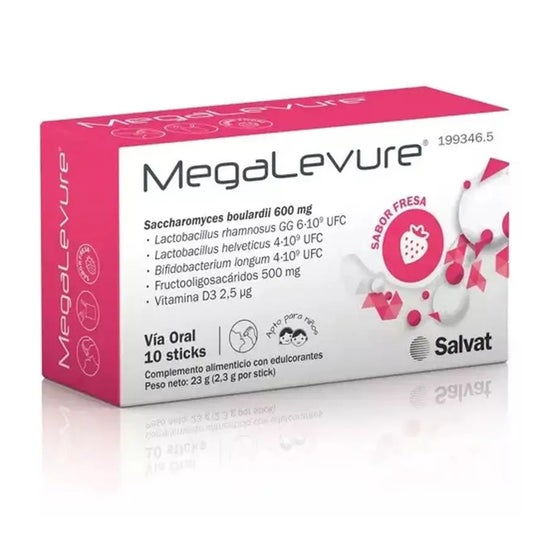 Megalevure Saveur Fraise 10 bâtons Megalevure Saveur Fraise 10 bâtons