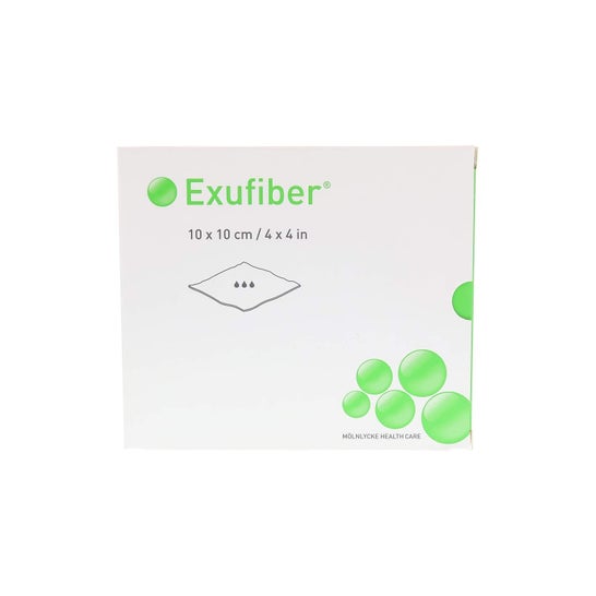 Exufiber Pansement Fibre Gélifiant 10x10cm 10uts