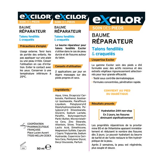 Excilor Baume Réparateur Talons Fendillés 50ml