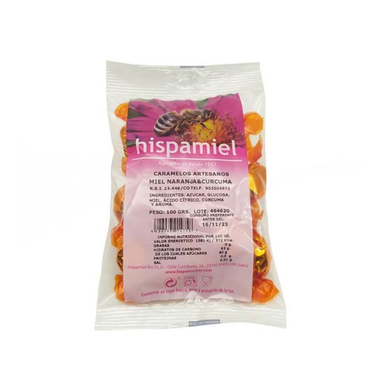 Hispamiel Bonbons Miel Orange & Curcuma 100g