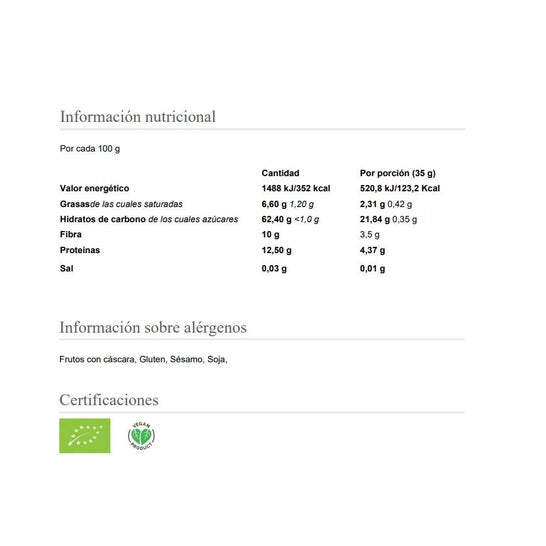 Ecosana Copos de Avena Bio 1kg Ecosana Copos de Avena Bio 1kg