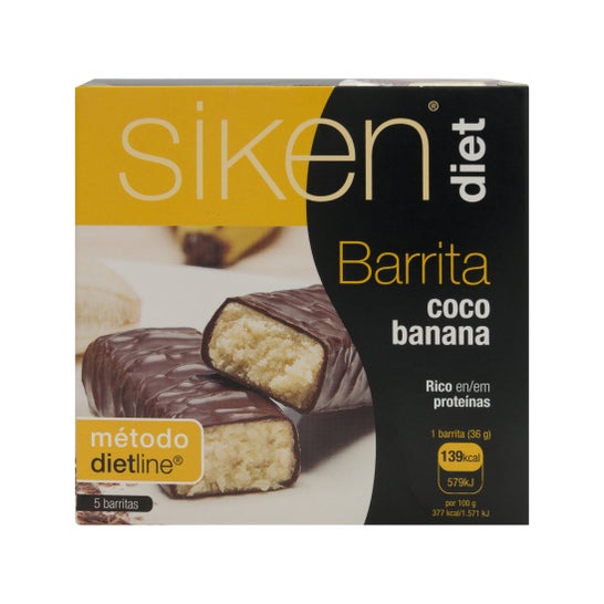 Siken Diet Barres Coco Banane 5 unités