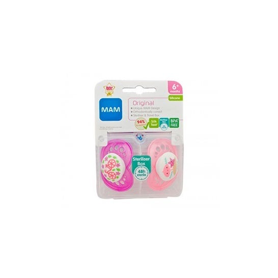 MAM Original chupete silicona 16+m 2uds 2uds