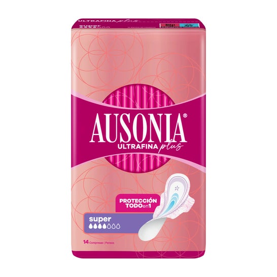 Ausonia Ultrafina Plus Compresas Super Alas 14uds Ausonia Ultrafina Plus Compresas Super Alas 14uds