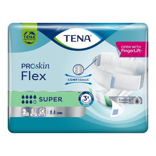 Tena Flex Couches Incontinence Super Extralarge 30uts