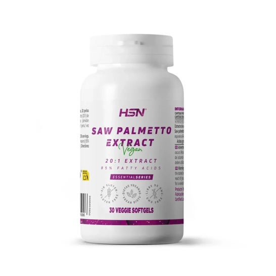 HSN Extracto de Saw Palmetto 20:1 320mg 30 perlas vegetales