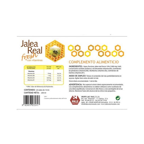 Gelée royale Nale Fresh 20 ampoules