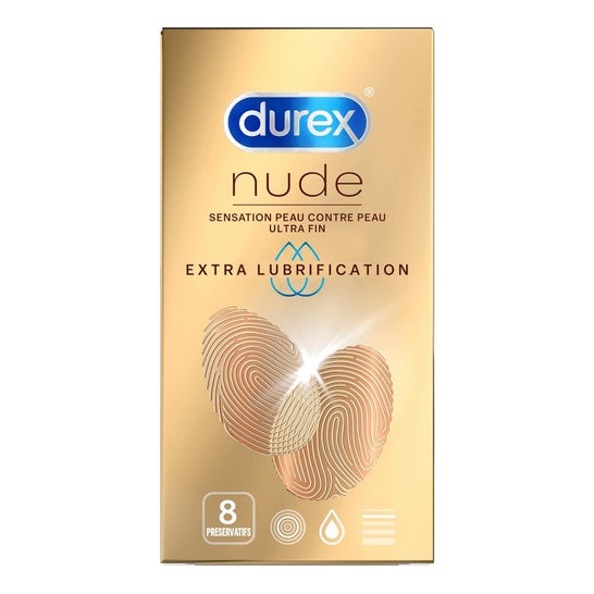 Durex Nude Extra Lubrification Préservatifs 8 Unités