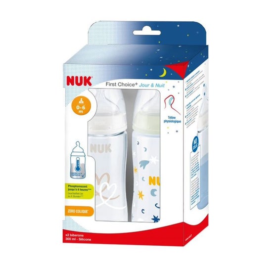 Nuk First Choice+ Day Night Silicone Bottle 2uts