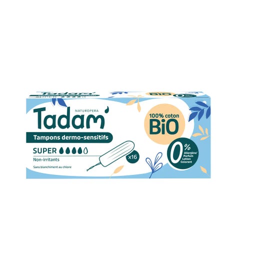 Tadam' Tampones Dermo-Sensitives Bio Súper 4G 16 uds