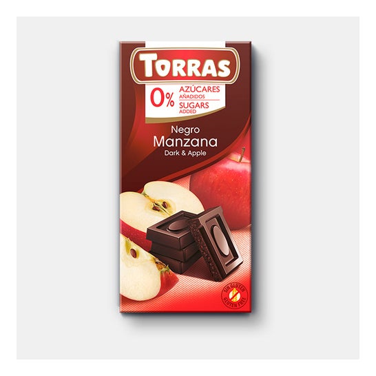 Torras Choco Pomme Noire S/G S/A 75g