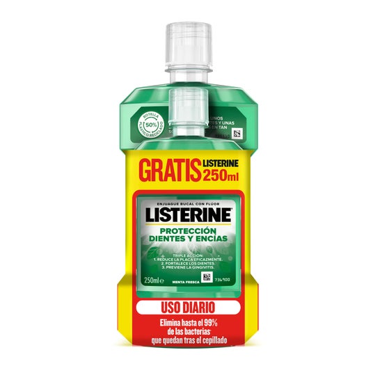Listerine Protection Dents et Gencives Menthe 500+250ml