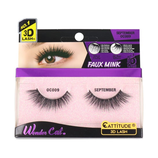 Ebin New York Wonder Cat Cattitude 3D Lash September 1 Paire