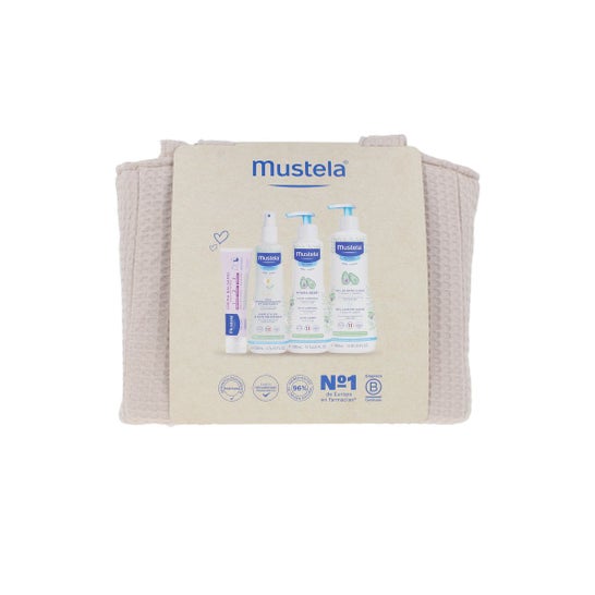 Mustela Bébé Set Trousse Sac Poussette Beige Peau Normale