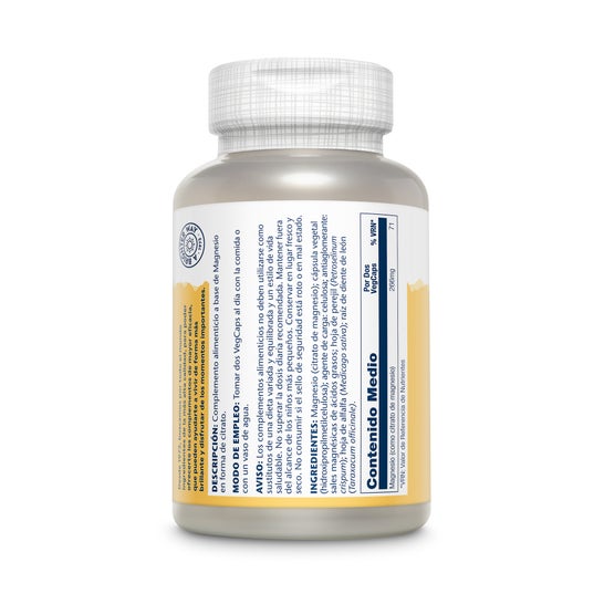 Solaray Citrate de Magnésium 90 Capsules