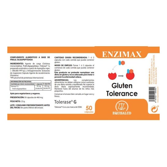 Enzimax Tolérance au Gluten 50caps Enzimax Tolérance au Gluten 50caps