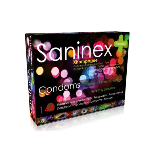 Saninex Xhampagne Préservatifs aromatiques 144uds