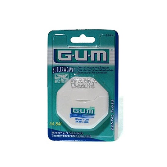 Gum ButlerWeave Fil Dentaire Ciré 1155 54.8m