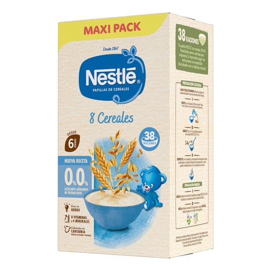 Nestlé Pack Bouillie 8 Céréales 0% Sucres Ajoutés 570 g