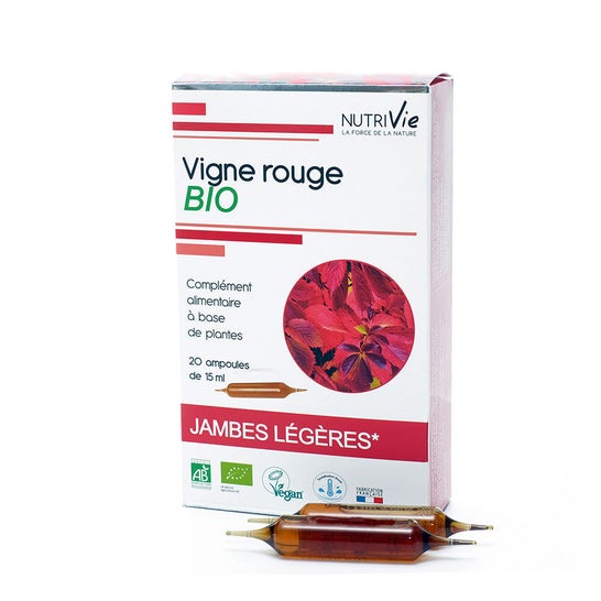 Nutrivie Ampoules Vigne Rouge Bio 20x15ml