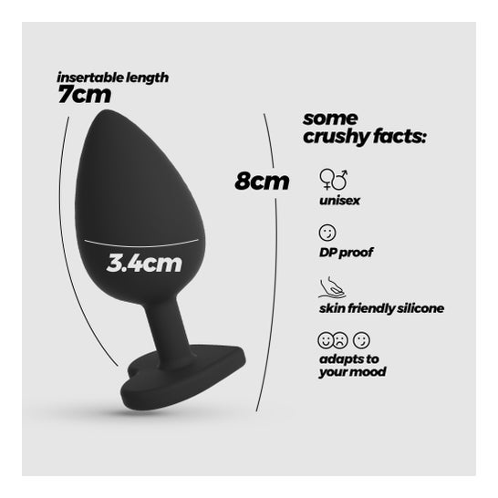 Crushious Cuore Plug Anal Medium 4 Bijoux Interchangeables 1 Unité