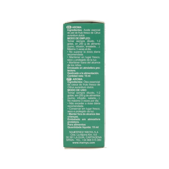 Marnys Huile Essentielle Alimentaire Orange 15ml